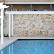 Rejuvenated pool and feature wall.